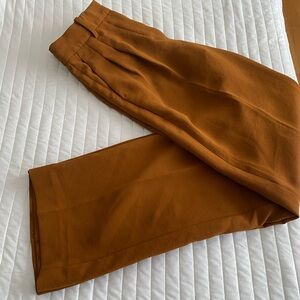 High-Waist Wide Leg Pants in Rust